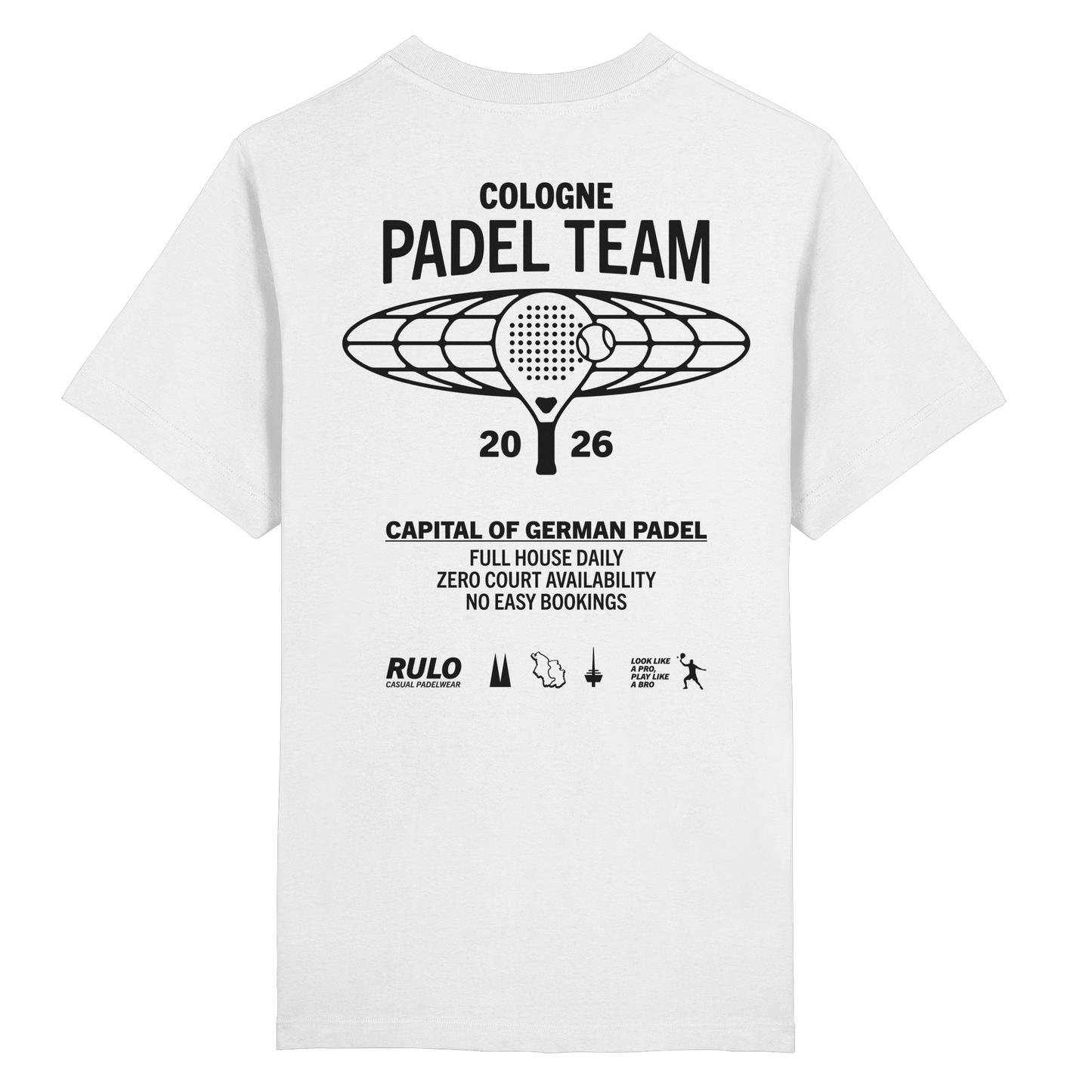 Cologne Padel Team 2026 Black - Heavy Oversized Organic Shirt
