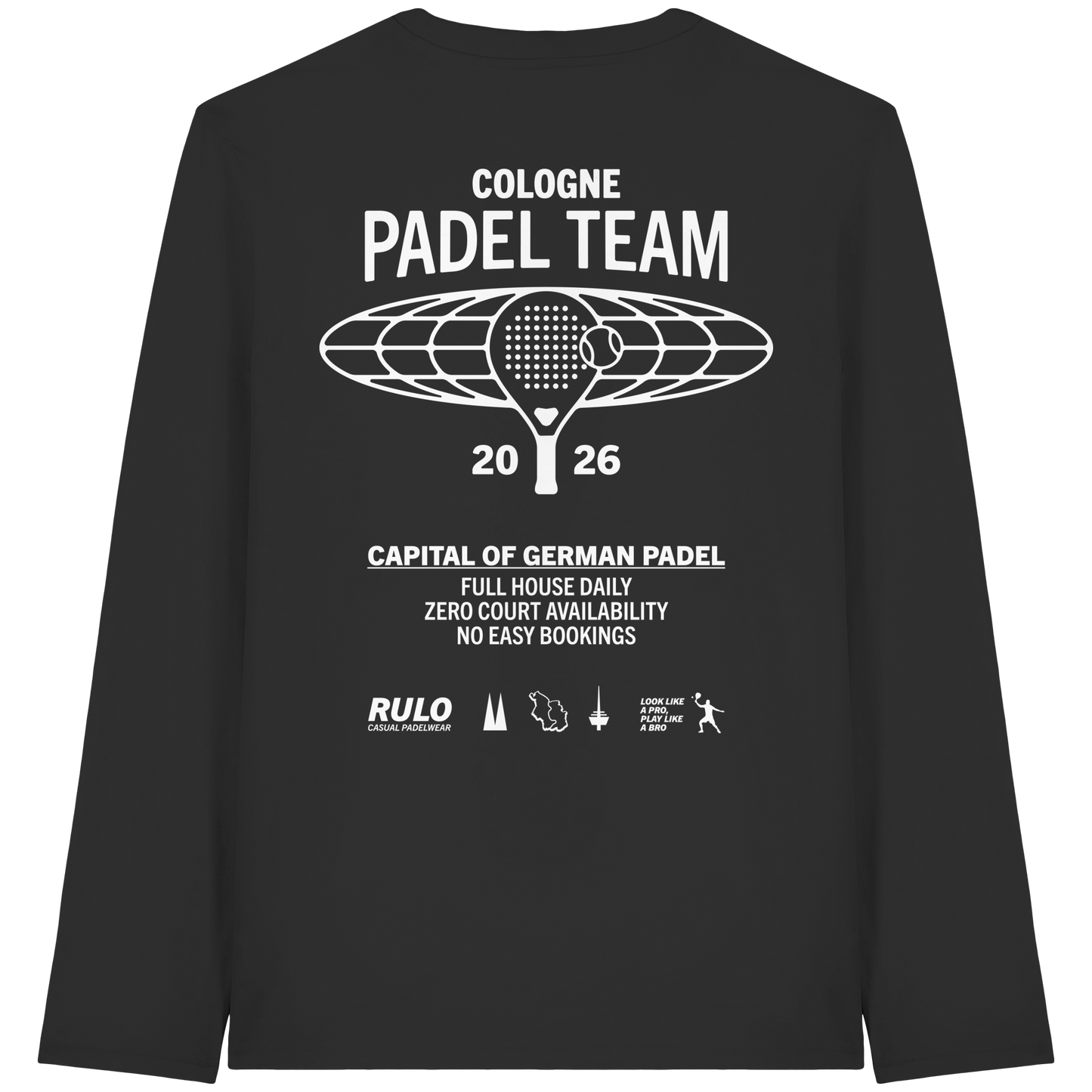 Cologne Padel Team 2026 White - Organic Longsleeve T-Shirt