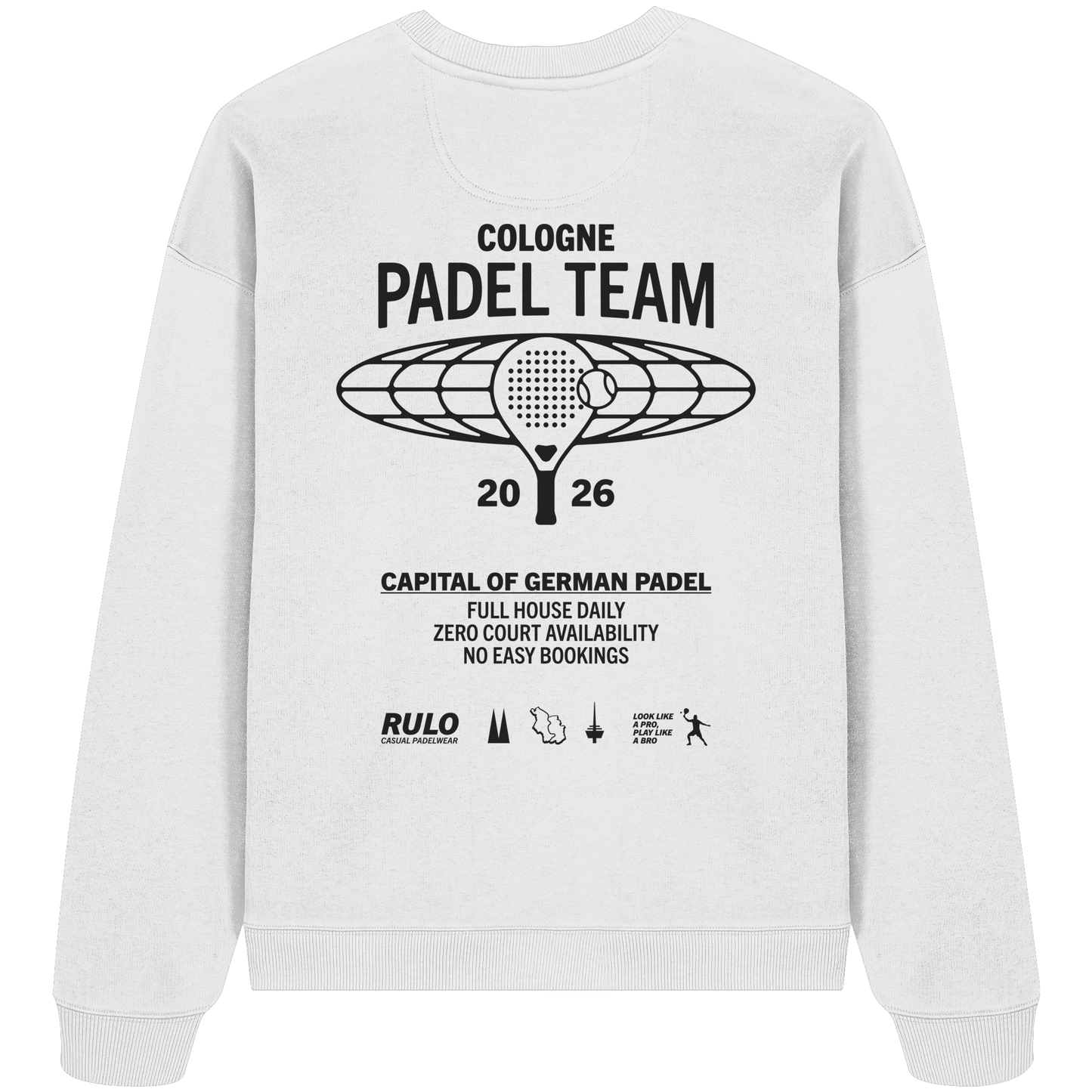 Cologne Padel Team 2026 Black - Organic Oversize Sweatshirt