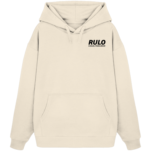 Centre Court Black - Organic Oversize Hoodie