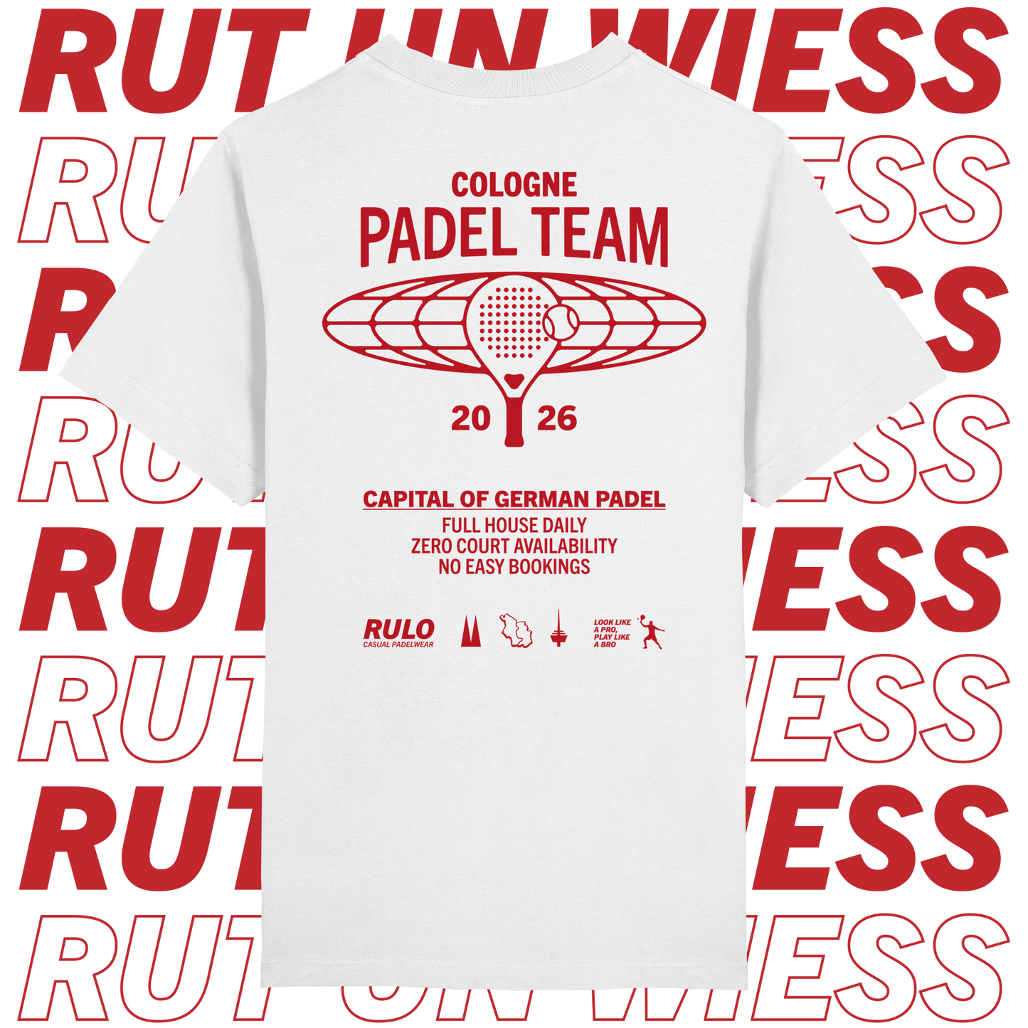 Cologne Padel Team 2026 rut un wiess - Heavy Oversized Organic Shirt
