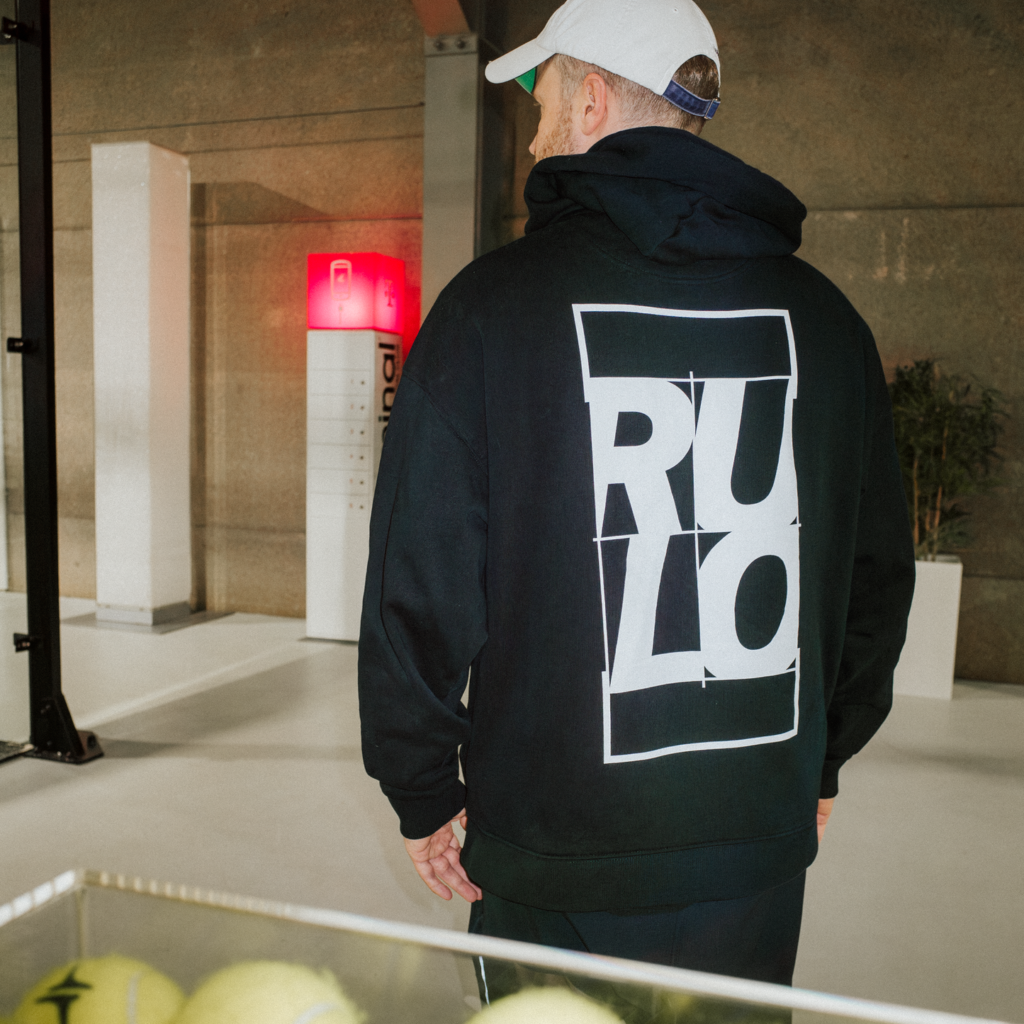 Centre Court White - Organic Oversize Hoodie