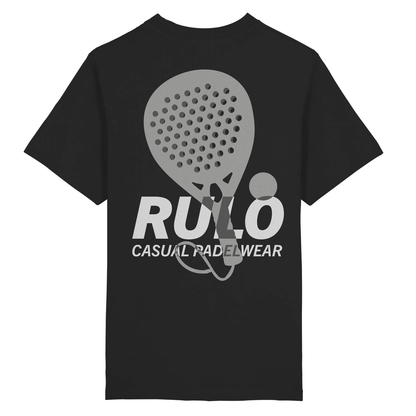 RULO Racket greyscale - Heavy Oversized Organic Shirt