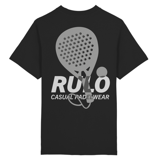 RULO Racket greyscale - Heavy Oversized Organic Shirt