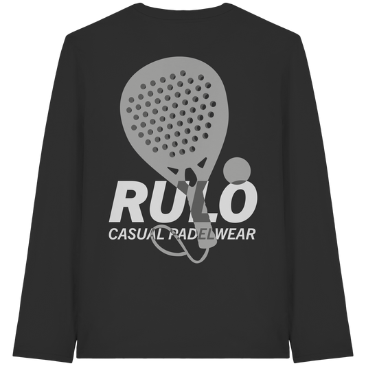 RULO Racket greyscale - Organic Longsleeve T-Shirt