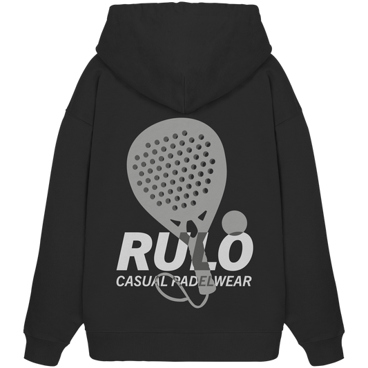 RULO Racket greyscale - Organic Oversize Hoodie