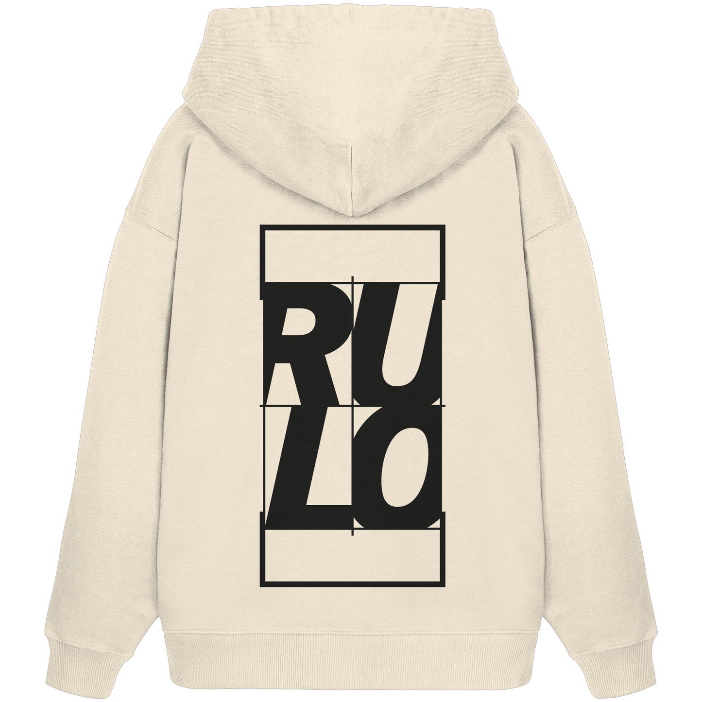 Centre Court Black - Organic Oversize Hoodie