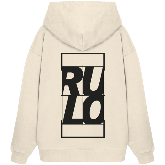 Centre Court Black - Organic Oversize Hoodie