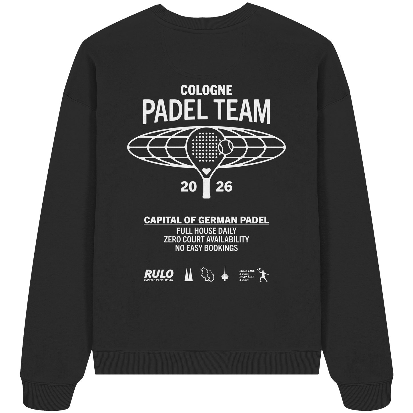 Cologne Padel Team 2026 White - Organic Oversize Sweatshirt