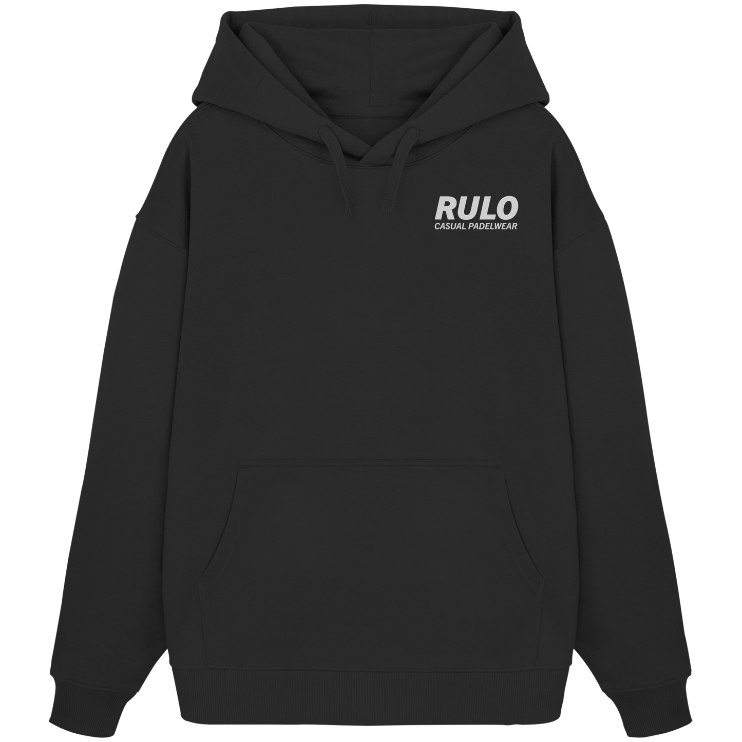 RULO Racket greyscale - Organic Oversize Hoodie